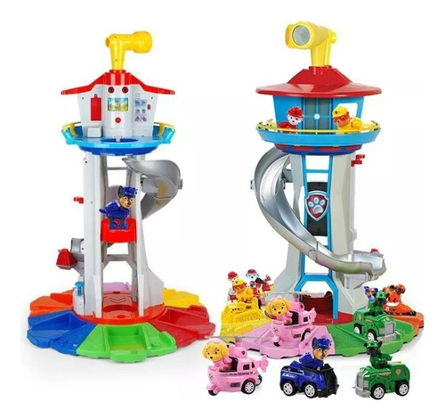 Patrulha Canina Mega Central Torre De Comando Farol 9 Carros