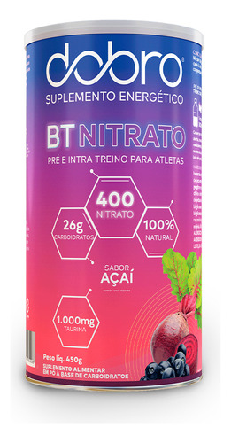 Bt Nitrato Dobro Com Taurina Sabor Açaí 450g
