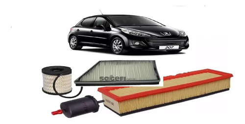 Kit 4 Filtros Fram Peugeot 207 1.4  Nafta 2008 A 2017