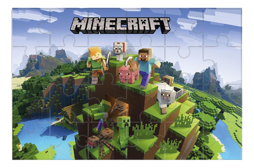 Puzzle Rompecabezas Minecraft Niños Regalo 