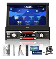 Comprar Autoestéreos con Pantalla 7in Retráctil con Mirrorlink 1 din Autos Estereo y Cámara Bluetooth Transmisor Fm Hecho 9603 Negro