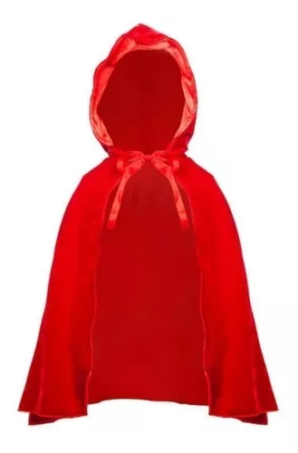 Vestido festa infantil da chapeuzinho vermelho e capa vermelha