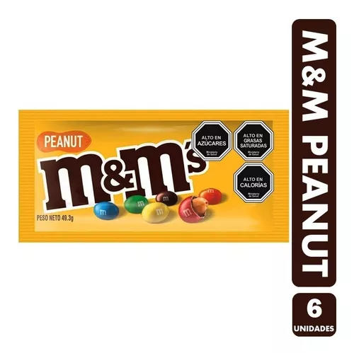 M&m Amarillo - Peanut - Mani (pack Con 6 Unidades)
