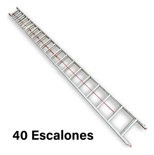 Escalera Aluminio Extensible - 40 Escalones