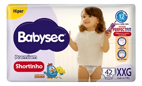 Fralda Babysec Premium Galinha Pintadinha Short M, G, Xg Xxg