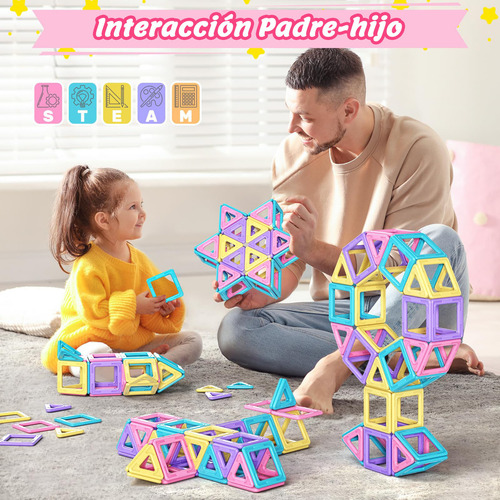 Juego De Bloques Magnéticos Educativos Niños Regalo 40pcs