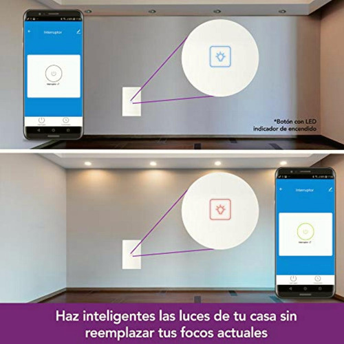 Interruptor Inteligente Wifi De Pared, Convierte Tus Focos A