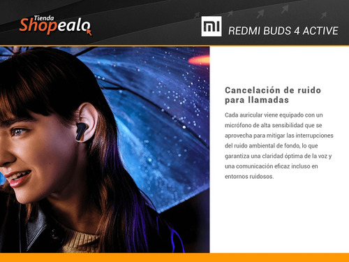 Audifono Xiaomi Redmi Buds 4 Active Bluetooth 5.3 Negro-*