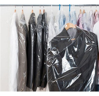 50 Uds bolsas de tintorería bolsa de almacenamiento de ropa 60 * 100 ropa transparente cubierta antipolvo bolsas de plástico para embalaje de ropa armario 