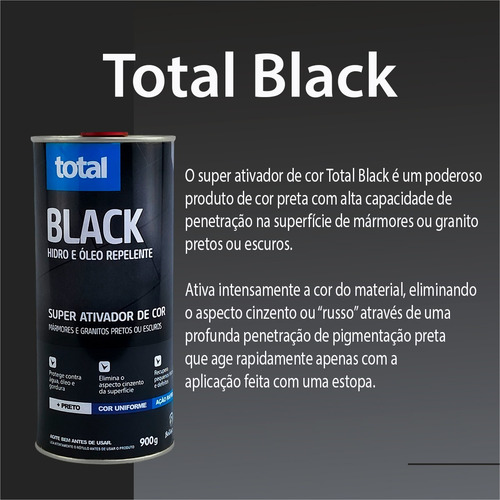 6x - Ativador De Cor Total Black Hidro E Óleo Repelente 900g