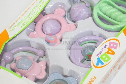 Set Regalo De 10 Sonajeros Bebe Colores Pastel No Toxico