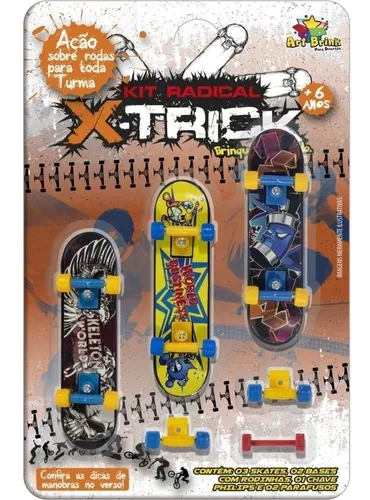 Skate Dedo Infantil 3 Un Presente Fingerboard Lembranca