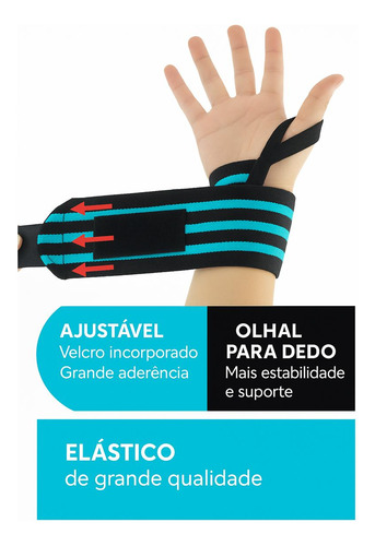 Par De Munhequeiras Elásticas Para Musculação Gadnic