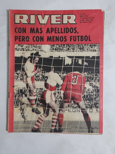 Revista River 1441 River 1 Argentinos 1 Campeonato 1972