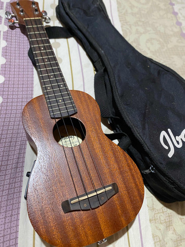 Ukelele Soprano Electroacustico Ibanez Uks10e Caoba + Funda