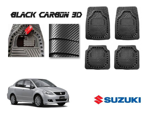 Tapetes Premium Black Carbon 3d Suzuki Sx4 Sedan 2008 A 2014