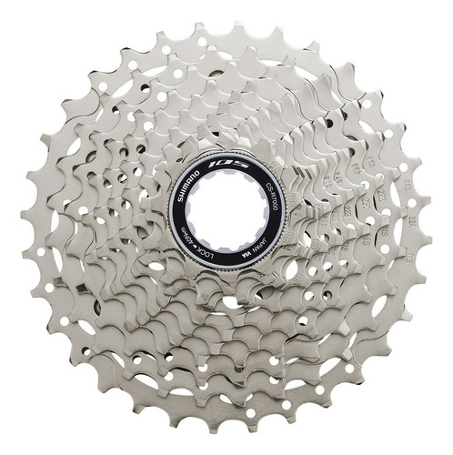 Cassete De Bicicleta Livre Shimano 105 Cs-r7101 12v Cor Prateado 11-34 12 Velocidades
