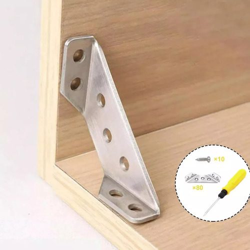 Conector De Canto De Móveis: 30 Peças, Suporte Triangular De