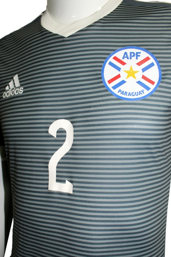 Camiseta Paraguay 2017-18 adidas Gris Profesional Utilería