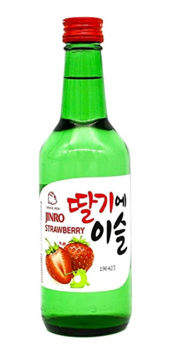 Soju Jinro 360ml 12% | Bebida Coreana Morango Lotte
