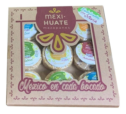 Mazapanes Con Stevia Mexihuate Estuche 9 Pzas Vegan Keto