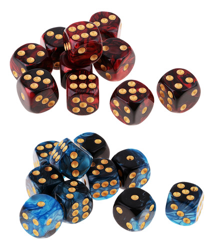 20 Paquetes De 16 Mm Seis Juegos De Dados D6 D\u0026d Rpg