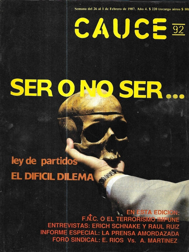 Revista Cauce 92 / 1 Febrero 1987 / Ley De Partidos
