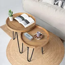 Comprar Mesas Nido Sala De Estar, Mesa De Centro Redonda, Juego...