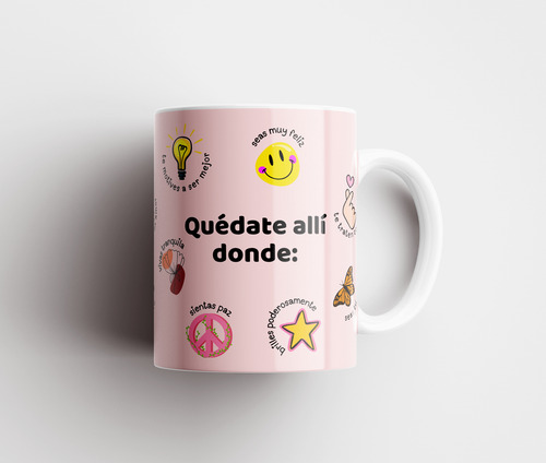 Taza Día Del Amigo, Amiga, Con Frases, Cerámica, Blanca. Blanco Frase Momentos