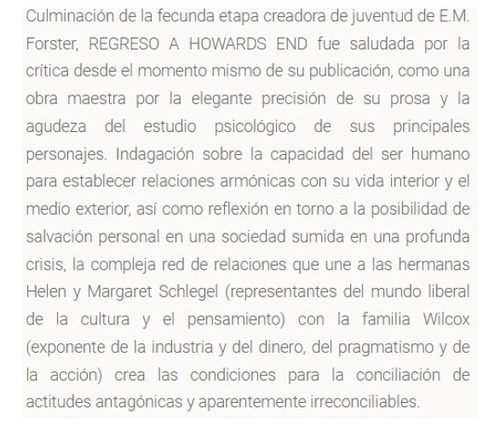 Howards End - E. M. Forster / Navona + Sorpresa
