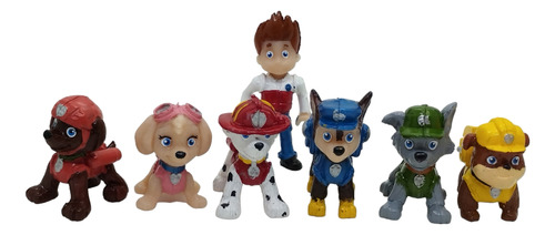 Muñecos Paw Patrol Patrulla Canina Figuras 6 Perros Y Ryder