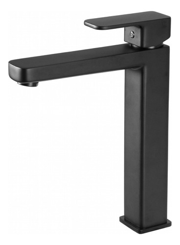 Misturador Monocomando Meber Axiom Slim De Mesa Preto Fosco Acabamento Preto-fosco