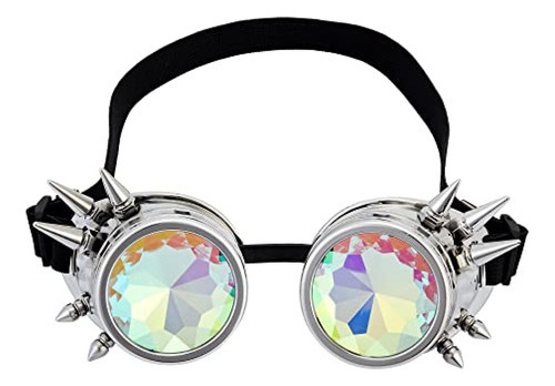 Antifaz De Fiesta Rainbow Crystal Lenses Steampunk Gafas Chr