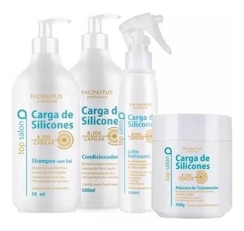 Kit Tratamento Capilar Botox Carga De Silicone Reconstrução