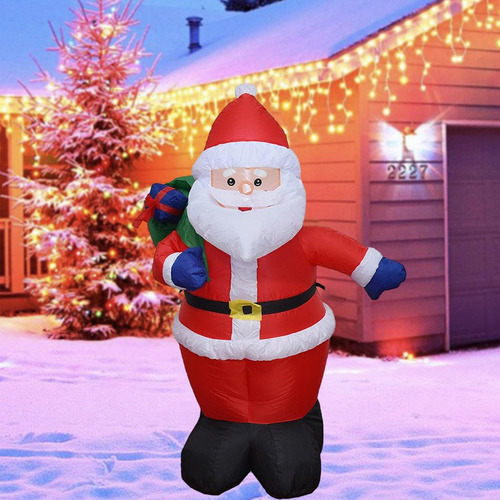 Decoración Inflable Del Bolso Del Regalo Papá Noel Del 120cm
