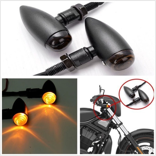 Giros Guiños Moto Bullet Black Harley Custom Cafe Pem