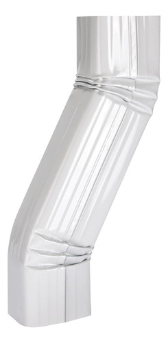 Downspout Leader Gutter Offset 2x3 Blanco (brillo) Alum...