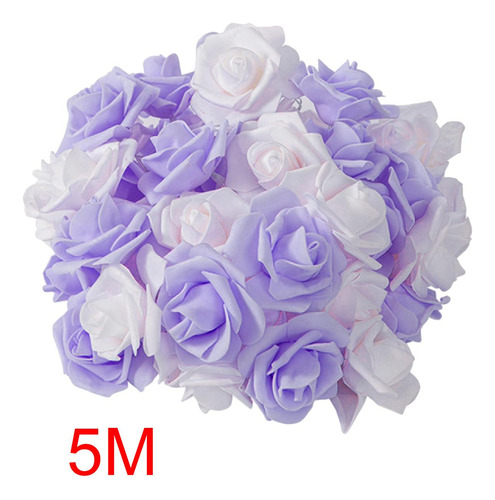 Led Rose Flower Fairy String Light Foam Rose Fairy Lights
