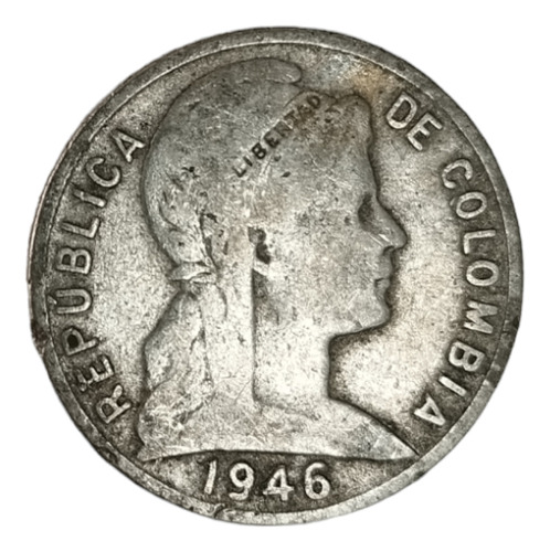 Moneda 5 Centavos Colombia 1946 Sm Níquel