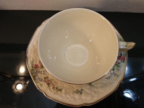 Imagen 5 de 10 de Antigua Taza De Té Loza Inglesa Crown Ducal Rosalie