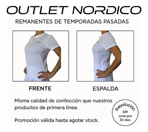 Remera Poliester Deportiva Mujer Nordico Sport Running Gym