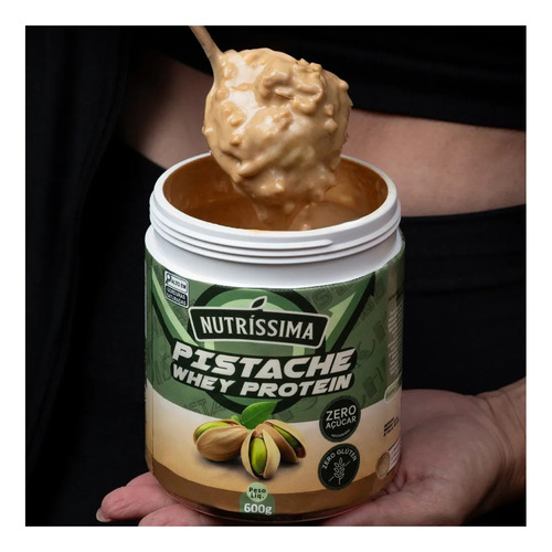 Pasta De Amendoim Creme De Pistache Pote 500g Nutríssima Go