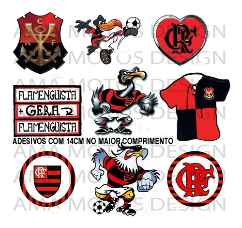 7 Adesivos Flamengo Fluminense Botafogo Vasco Times Futebol