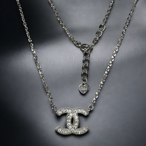 Gargantilla Doble C Plata .925 Italiana