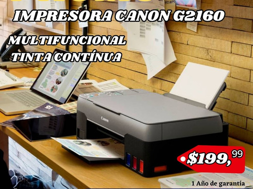 Impresora Canon G2160 Multifuncional Sistema De Tinta 