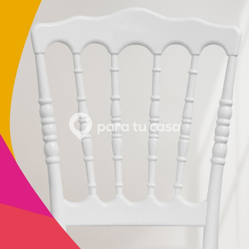 Pack X 4 Sillas Plásticas Apilable Colonial Eventos Quality