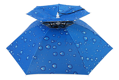 Sombrero Tipo Paraguas A Prueba De Viento De Doble Plieg [u]