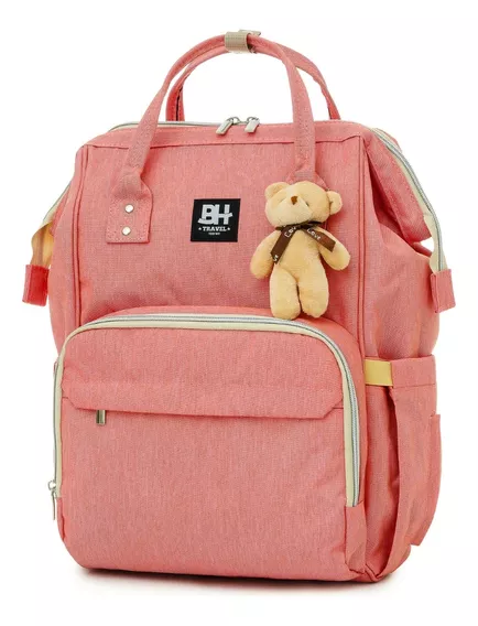 Bolsa Mochila Maternidade Impermeável Menino Bebê Menina Cor Rosa