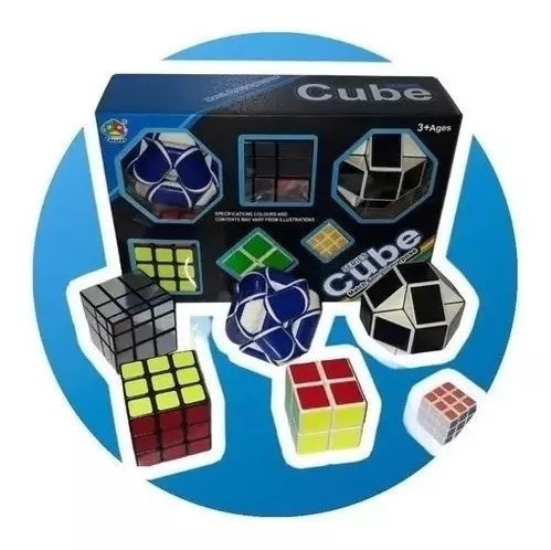 Kit 3 Pçs Cubo Mágico Formatos Diferentes Series Cube Special