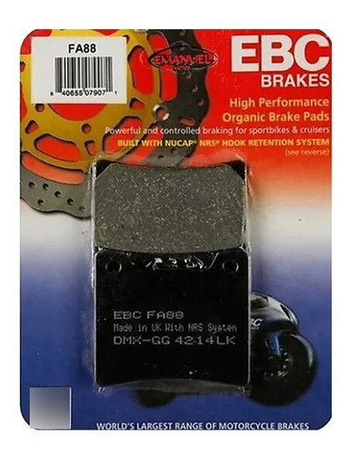 Pastillas Freno Ebc Yamaha Rz 350 L/n/nc11 84-85